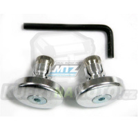 Koncovky/závaží řidítek THIN - stříbrné (pro vnitřní průměr řidítek ¤13mm)