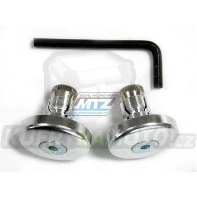 Koncovky/závaží řidítek THIN - stříbrné (pro vnitřní průměr řidítek ¤13mm)