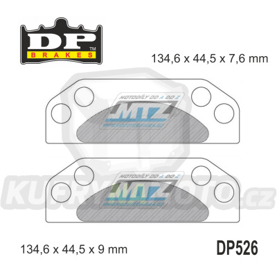 Destičky brzdové DP526 - DP BRAKES směs Premium Sinter OEM