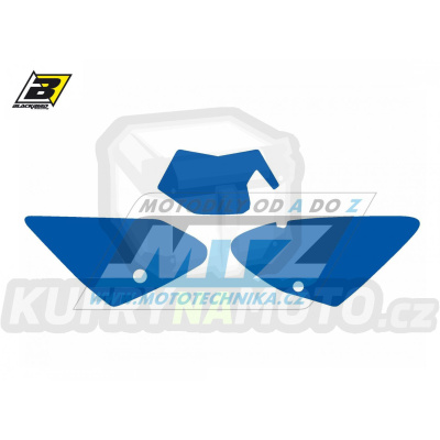 Polepy číslových tabulek (vystřižené) - GasGas EC125+EC250+EC300 + FSR450 / 03-06 - barva modrá