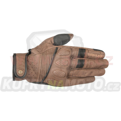 rukavice CRAZY EIGHT OSCAR, ALPINESTARS (černé/hnědé) 2024