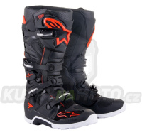 boty TECH 7 ENDURO, ALPINESTARS (černá/červená fluo/bílá) 2024