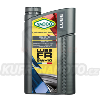 Motorový olej YACCO LUBE FR 5W40, 2 L