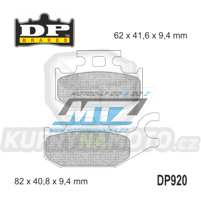 Destičky brzdové DP920 - DP BRAKES směs Premium Sinter OEM