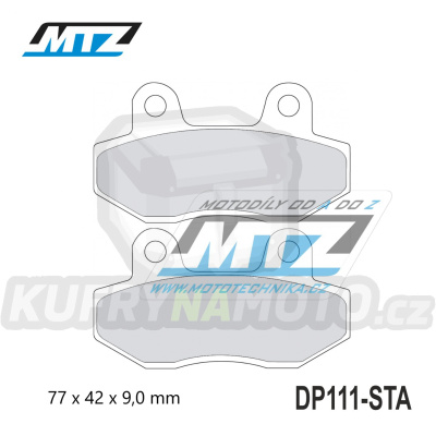 Destičky brzdové DP111-STA - směs Standard