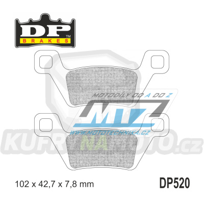 Destičky brzdové DP520 - DP BRAKES směs Premium Sinter OEM
