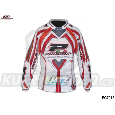Dres motokros PROGRIP 7012 TOP WHITE - velikost XL