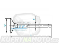 Ventil výfukový ocelový Yamaha WR125R+WR125X / 08-14 + YP125 XMax + YZFR125 / 08-18 + MT125 / 15-19