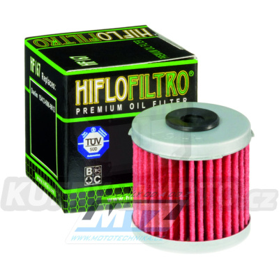 Filtr olejový HF167 (HifloFiltro) - Daelim VC125+VS125 Evolution+VT125 Evolution + LML 125 Star+125 Star CVT+150 Star CVT
