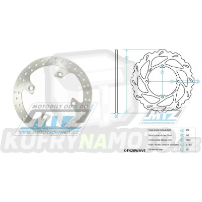 Kotouč brzdový - kulatý desing Classic - Suzuki DR350 / 90-99 + DR250 / 90-95
