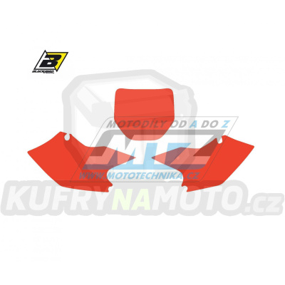 Polepy číslových tabulek (vystřižené) - Suzuki RMZ250 / 04-06 - barva červená