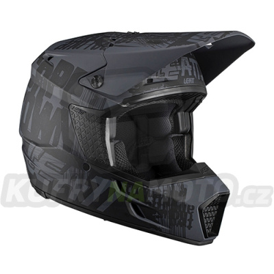 LEATT MOTO 3.5 přilba helma V.21.1 HELMA GHOST barva ČERNÁ VELIKOST M 57-58cm-1021000212-akce