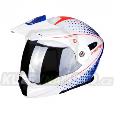 Moto přilba SCORPION ADX-1 HORIZON bílo/červeno/modrá