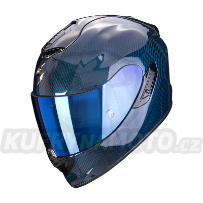 Moto přilba SCORPION EXO-1400 EVO CARBON AIR modrá