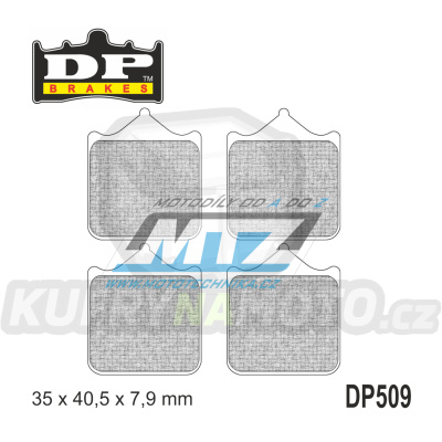 Destičky brzdové DP509-SDP DP Brakes - směs SDP Sport HH+ (balení 4ks)