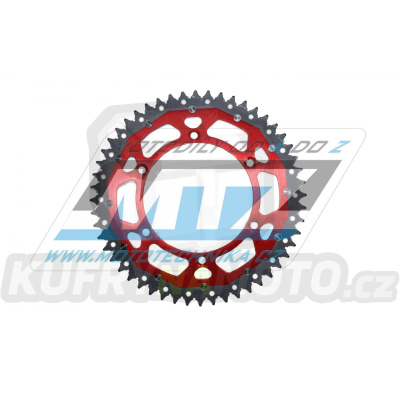 Rozeta ocelová (převodník) 0822-50zubů MTZ PRORACE Offroad (barva červená) - Husqvarna CR+WR+TC+TE+WRE+TXC+SM+SMR + Suzuki DR350+DRZ400 + Cagiva WMX + Gas-Gas EC+ECF+XC+Ranger + Beta RR + Sherco SE+SEF + Rieju MR+XC+Ranger