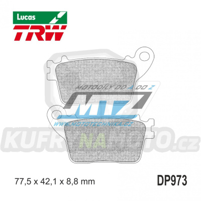 Destičky brzdové DP973-LUSH TRW Lucas MCB784SH - směs Sinter Racing Offroad