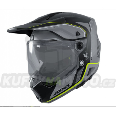 Enduro helma AXXIS WOLF DS roadrunner B2 lesklá šedá XS