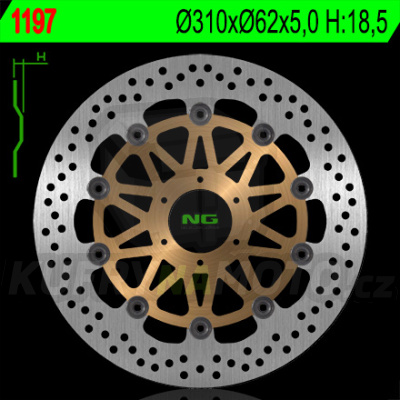 Brzdový kotouč NG 1197G NG Brake NG1197- Akce