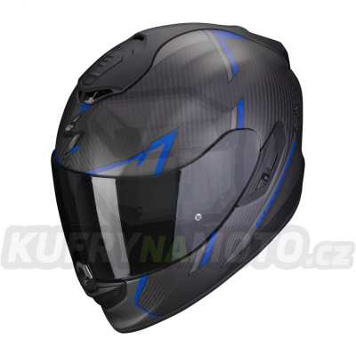 Moto přilba SCORPION EXO-1400 EVO CARBON AIR KENDAL matná černo/modrá