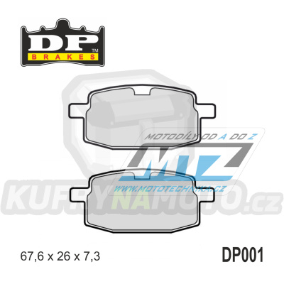 Destičky brzdové DP001 DP Brakes - směs Premium OEM Sinter