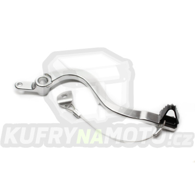 Brzdový pedál MOTION STUFF 83P-0211002 silver body, black steel fixed tip Steel Fixed Tip