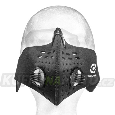 neoprenová anti exhalační maska s filtrem, 4SQUARE (černá)