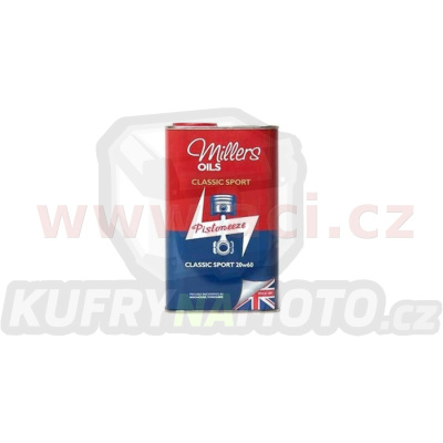 MILLERS OILS Classic Sport Pistoneeze 20W50, motorový polosyntetický, olej (v plechovém retro obalu) 1 l