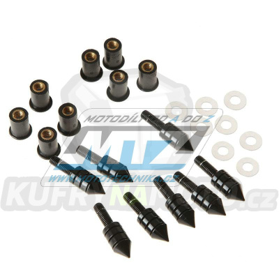 Šrouby a matice pro montáž plexi štítu M5x15mm (sada 8ks) -  černé