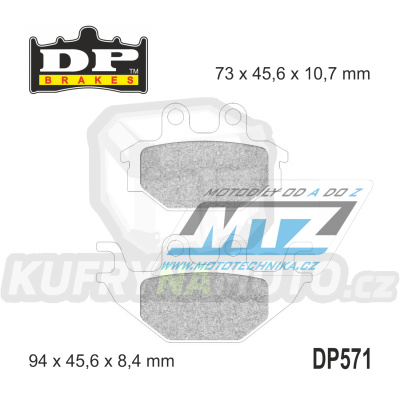 Destičky brzdové DP Brakes DP571 - směs Premium OEM Sinter