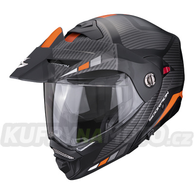 Moto přilba SCORPION ADX-2 CAMINO matná černo/stříbrno/oranžová