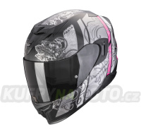 Moto přilba SCORPION EXO-520 EVO AIR FASTA matná černo/stříbrno/růžová