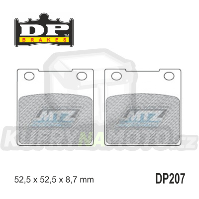 Destičky brzdové DP207 - DP BRAKES směs Premium Sinter OEM