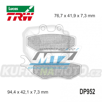 Destičky brzdové DP952-LUEC TRW Lucas MCB734EC - směs Allround Economy