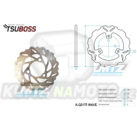 Kotouč brzdový MTZ nerezový - zubatý desing Wave - Honda TRX250 + TRX300 + TRX400 + TRX450 + TRX700