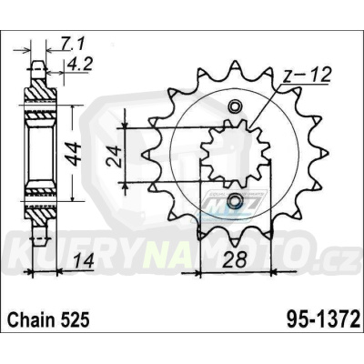 Kolečko MTZ 17 zubů-95-1372-17- výprodej