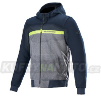 bunda CHROME STREET HOODIE, ALPINESTARS (modrá/šedá/žlutá fluo) 2024
