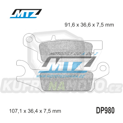 Destičky brzdové DP980-FM - MTZ směs Offroad Profi