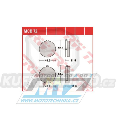 Destičky brzdové DP9050-LU TRW Lucas MCB72 - směs Allround