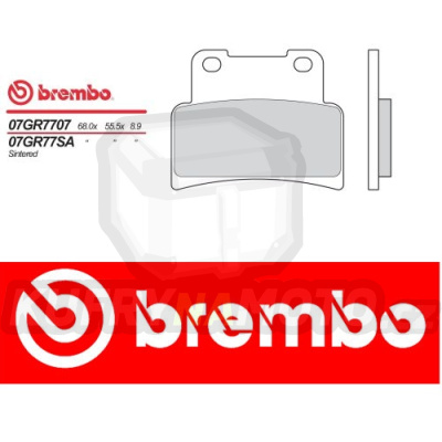 Brzdové destičky Brembo APRILIA SHIVER 750 ABS 750 r.v. Od 09 -  směs SA Přední