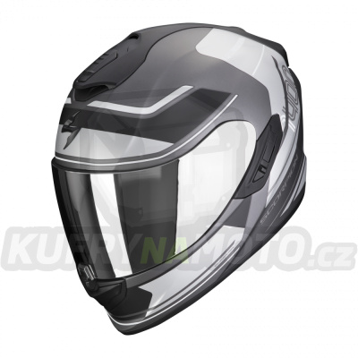 Moto přilba SCORPION EXO-1400 EVO AIR VITTORIA matná stříbrno/bílá