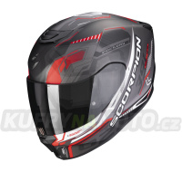 Moto přilba SCORPION EXO-391 HAUT matná černo/stříbrno/červená