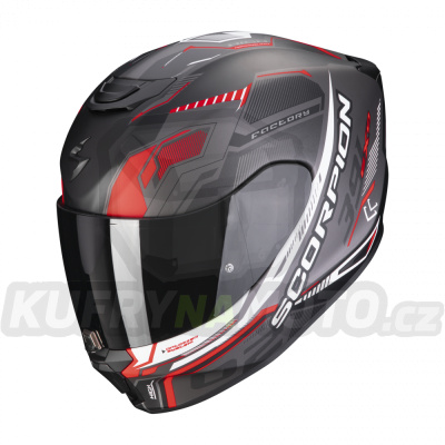 Moto přilba SCORPION EXO-391 HAUT matná černo/stříbrno/červená