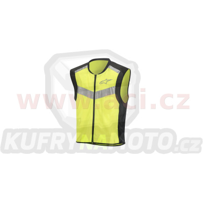 reflexní vesta FLARE NEON, ALPINESTARS (černá/žlutá fluo) 2024