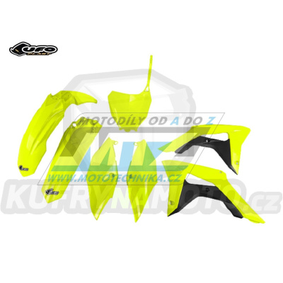 Sada plastů Honda CRF450R / 17-20 + CRF250R / 18-21 - barva FLUO žlutá (neon žlutá)