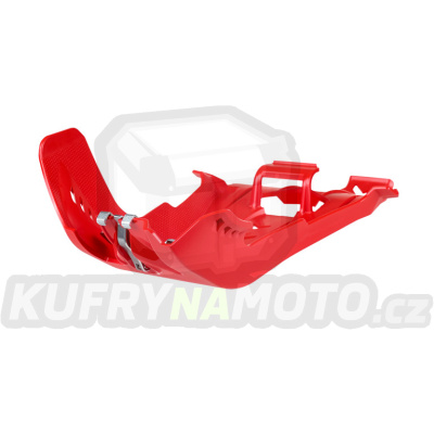 Skid Plate POLISPORT with link protector červená