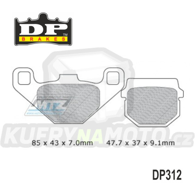 Destičky brzdové DP312 - DP BRAKES směs Premium Sinter OEM