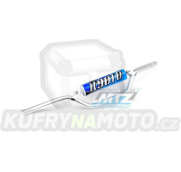 Řidítka s hrazdou (průměr 22mm) KYOTO s polstrem - Minicross - stříbrné