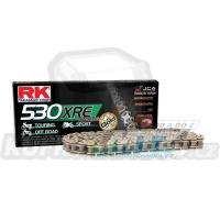 Řetěz RK 530 XRE (122čl) - těsněný/ xw kroužkový (zlatý)