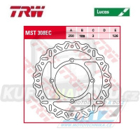 Kotouč brzdový TRW MST308EC (250/109/4D) - Kawasaki KX125+KX250+KXF250+KXF450 + KLX450